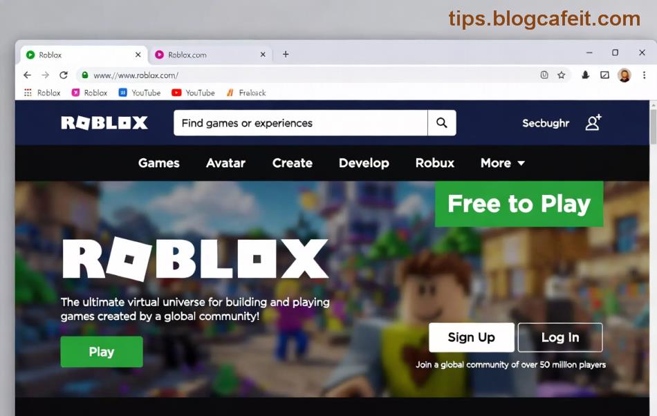 Οθόνη Roblox settings για διαγραφή λογαριασμού