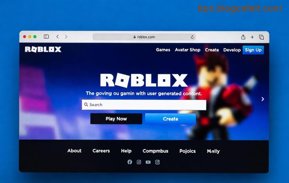 Přehledná Roblox hra s množstvím hráčů