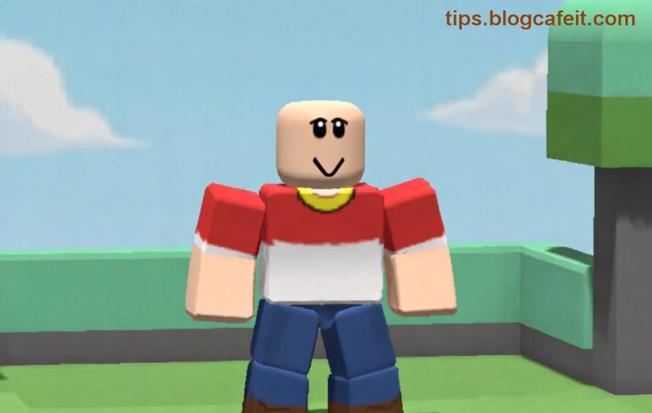 Príklad prispôsobenej Roblox profilovej stránky s cool avatarom