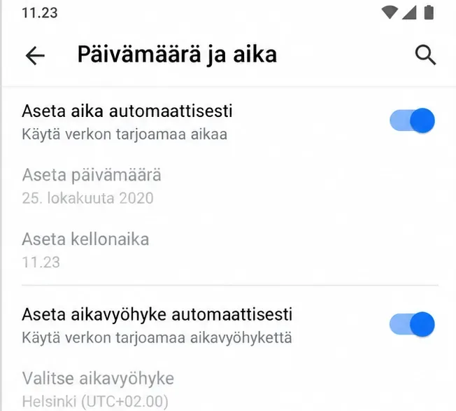 Android-kalenteri näyttää talviaikaan siirtyessä tunnin väärin: tarkistuslista