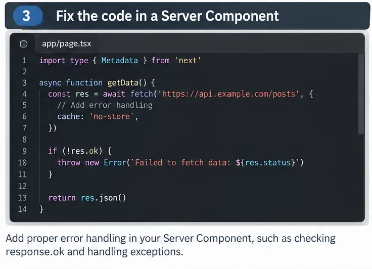 Slik fikser du intern feil 500 i Next.js Server Components