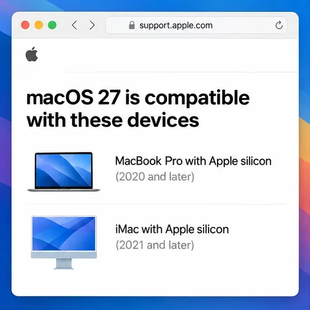 macOS 27 på Intel-Mac: Sådan tjekker du kompatibiliteten og vælger næste skridt