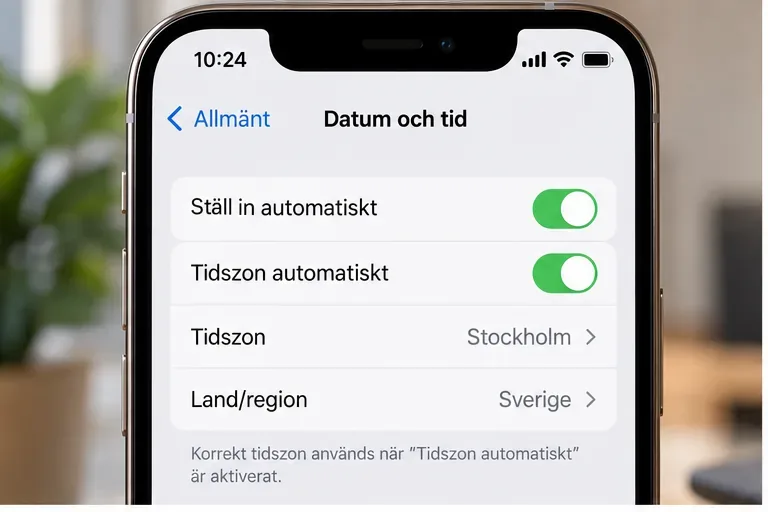 Smartklockans alarm den 25 oktober 2026: kontrollera tidszon och uppdateringar före tidsomställningen